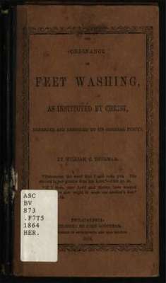 The ordinance of feet washing