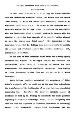 The 1907 interview with John Harvey Kellogg