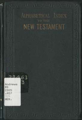 An Alphabetical Index to the New Testament