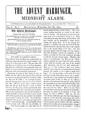 Advent Harbinger and Midnight Alarm | October 9, 1844