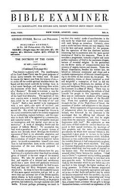 Bible Examiner | August 1, 1853