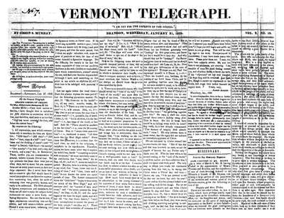 Vermont Telegraph | January 31, 1838
