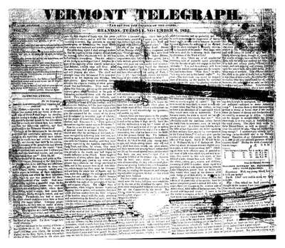 Vermont Telegraph | November 6, 1832