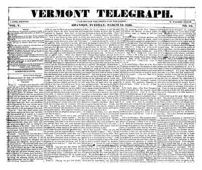 Vermont Telegraph | March 12, 1833