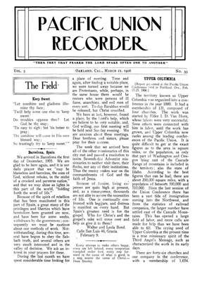 Pacific Union Record | March 22, 1906