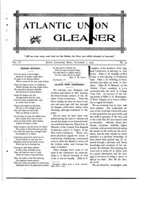 Atlantic Union Gleaner | November 1, 1905