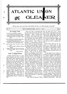 Atlantic Union Gleaner | August 1, 1906