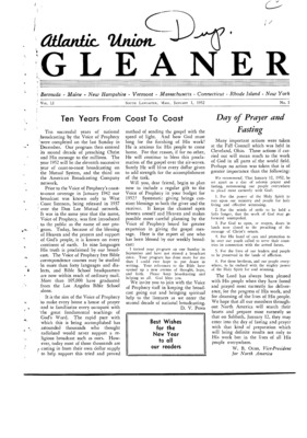 Atlantic Union Gleaner | January 1, 1951