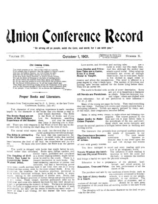 Union Conference Record | October 1, 1901