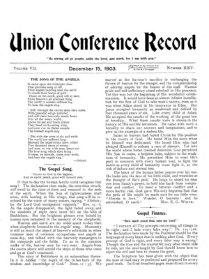 Union Conference Record | December 15, 1903