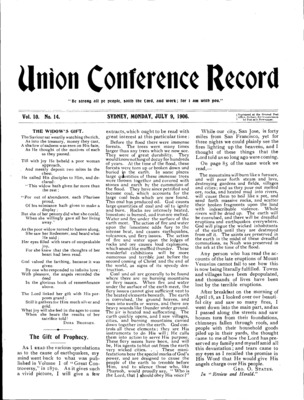 Union Conference Record | July 9, 1906