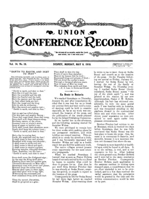 Union Conference Record | May 9, 1910