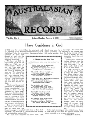 Australasian Record | January 1, 1934