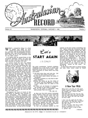 Australasian Record | January 1, 1951