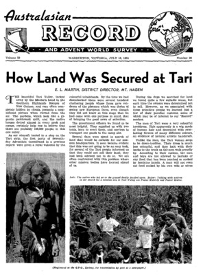 Australasian Record and Advent World Survey | July 18, 1955