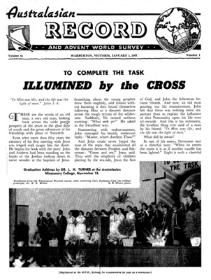 Australasian Record and Advent World Survey | January 1, 1957