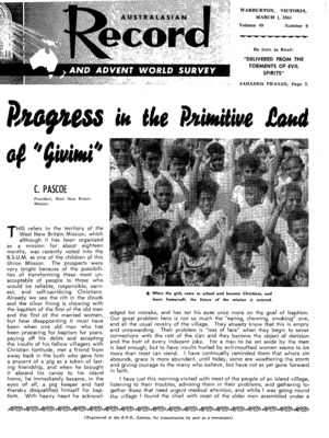 Australasian Record and Advent World Survey | March 1, 1965