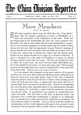 The China Division Reporter | April 1, 1933