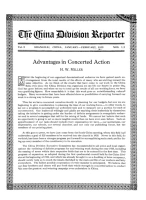 The China Division Reporter | January 1, 1935