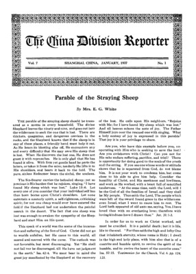 The China Division Reporter | January 1, 1937