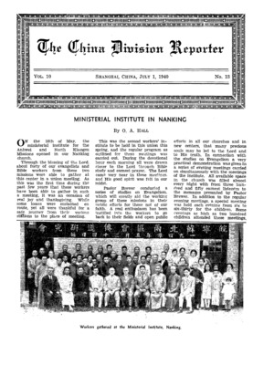 The China Division Reporter | July 1, 1940