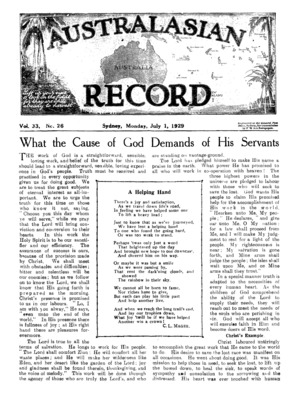 Australasian Record | July 1, 1929