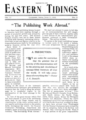 Eastern Tidings | June 15, 1920