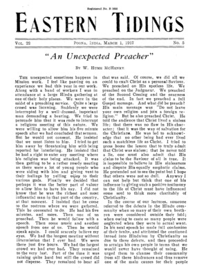 Eastern Tidings | March 1, 1927