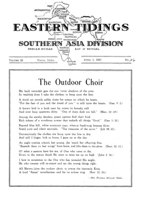 Eastern Tidings | April 1, 1931