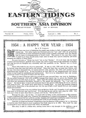 Eastern Tidings | January 1, 1934
