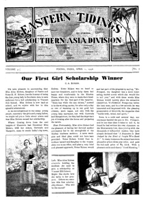 Eastern Tidings | April 1, 1936