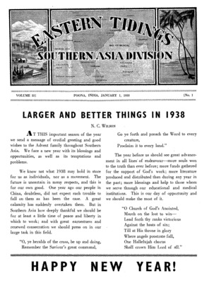 Eastern Tidings | January 1, 1938