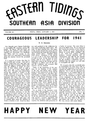 Eastern Tidings | January 1, 1941