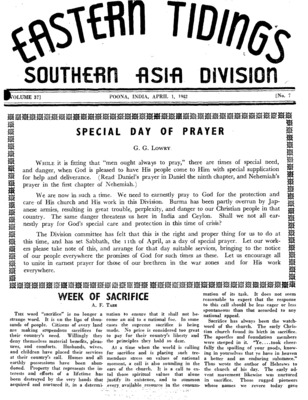 Eastern Tidings | April 1, 1942