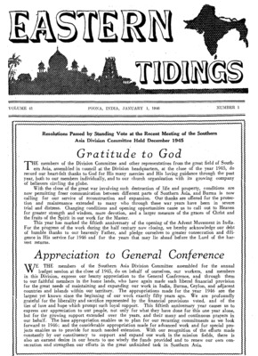 Eastern Tidings | January 1, 1946