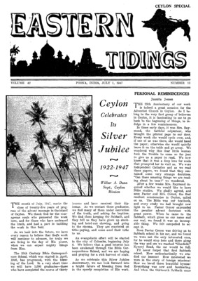 Eastern Tidings | July 1, 1947