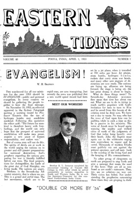 Eastern Tidings | April 1, 1953