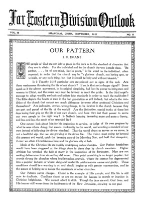 Far Eastern Division Outlook | November 1, 1927