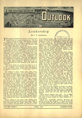 Far Eastern Division Outlook | April 1, 1941