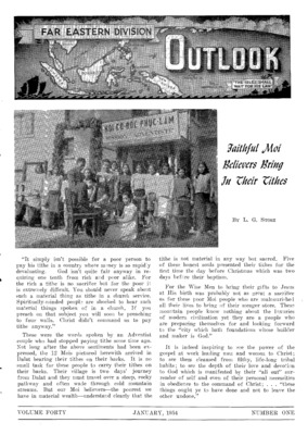 Far Eastern Division Outlook | January 1, 1954