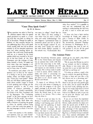 Lake Union Herald | May 3, 1938