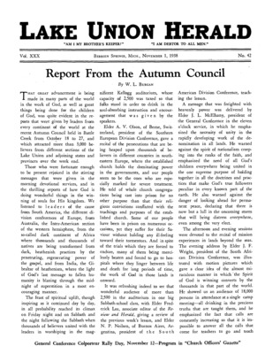 Lake Union Herald | November 1, 1938