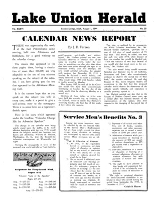 Lake Union Herald | August 1, 1944