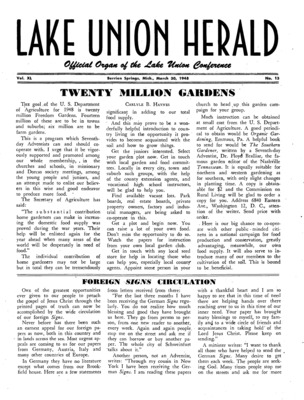 Lake Union Herald | March 30, 1948