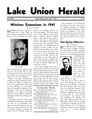 Lake Union Herald | April 1, 1941