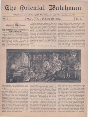 The Oriental Watchman | December 1, 1899
