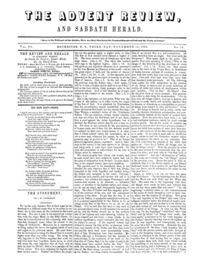 Advent Review, and Sabbath Herald | November 14, 1854