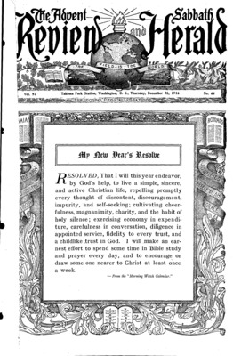 Advent Review and Sabbath Herald | December 28, 1916
