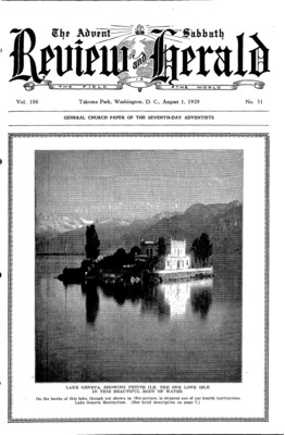 Advent Review and Sabbath Herald | August 1, 1929