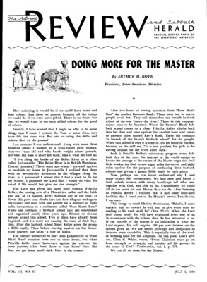Advent Review and Sabbath Herald | July 1, 1954